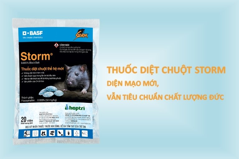 Thuốc diệt chuột Storm – diện mạo mới, vẫn tiêu chuẩn chất lượng Đức